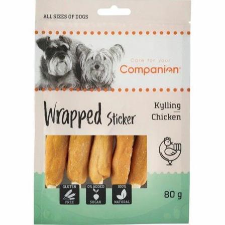 Companion Wrapped chicken sticker 80g, Hund, Hundesnacks, Tygg og tyggebein