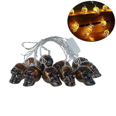 Halloween Hem Inomhusdekoration Ljusremsor Thanksgiving Dekor Lampa Skelett Ljussträngar 1.5M 10Led Skeleton
