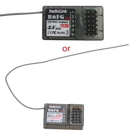 Novelty RC Metal Receiver 2.4G Receiver FHSS 6 Channel RX Radio Control Parts Gyrofunktion för RC4GS