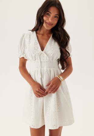 BUBBLEROOM - Broderie Anglaise Dress - White