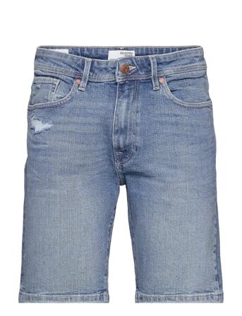 Slhalex 21407 L.b Stretch Shorts U Jeansshorts Denimshorts Blå Selected Homme