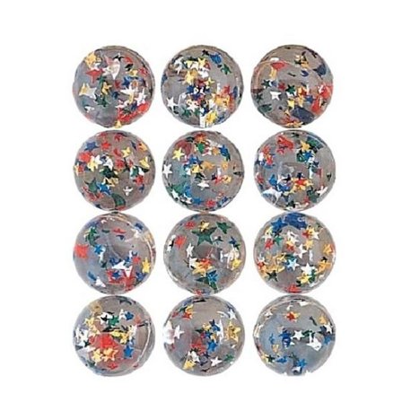 Unique Party Studsboll med stjärnor (12-pack) En Storlek Flerfärgad