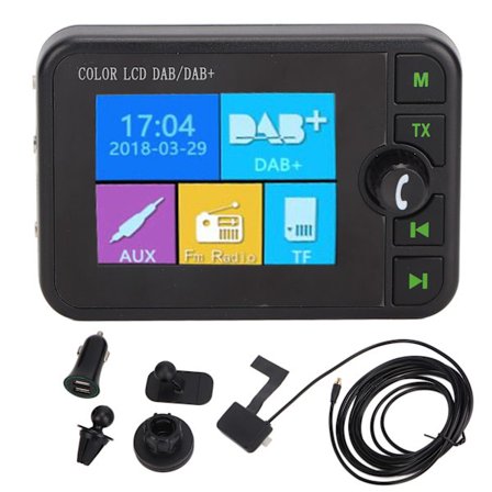 Bil Bluetooth Digital Mottaker DAB DAB+ FM Bluetooth Handsfree 2.4 tommers Farge LCD Skjerm 3.5mm Jack Digital Bilradio