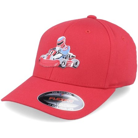 Kiddo Cap - Red - flexfit - Cap - Kids Gokart Racer Red Flexfit - Hatstore