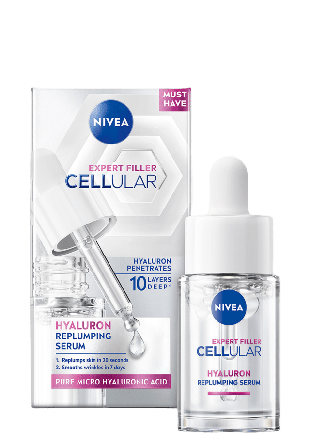 NIVEA Serum Cellular Expert Filler Hyaluron Replumping 15 ml & specialbehandling Dam 15,00