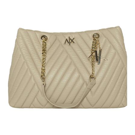Armani, Shoulder Bags Beige, Dames, Maat:ONE Size,leer