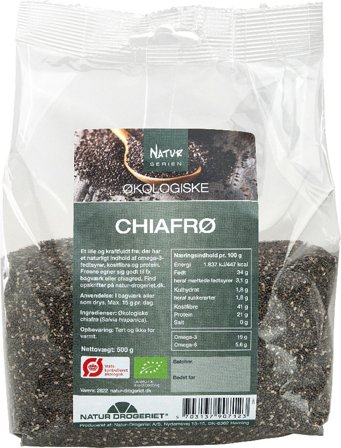 Natur Drogeriet Chia Frø Ø 500 g, Helse & Madvarer, Kerner & Frø, Frø