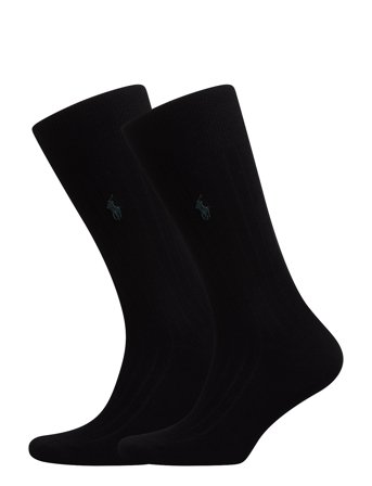 Polo Ralph Lauren Rib-Knit Trouser Socks - Black - 43-46