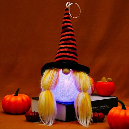 *Plyschtomte med ansiktslös docka Halloween Rudolph*