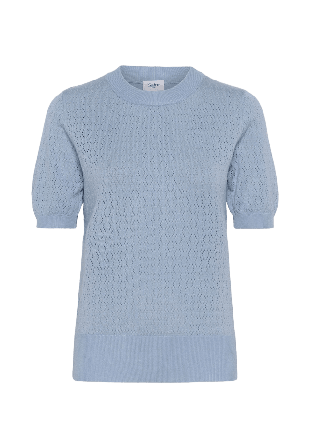 Saint Tropez MilaSZ Pointelle Pullover Tröjor Dam Blå XL