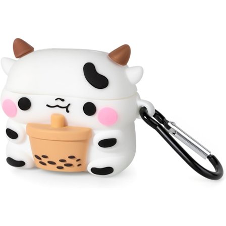 1 st för AirPods 4 Fodral, Sött Boba Tea Ko AirPods 4:e Generationen (2024) Fodral Rolig 3D Tecknad Djur Kraftigt Skydd