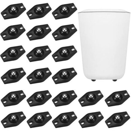 22 stk. Små Hjul Mini Møbelhjul Drejelige Hjul Transfer Møbelhjul Selvklæbende Mini Universal Hjul til Papirkurve Opbevaring Små møbler