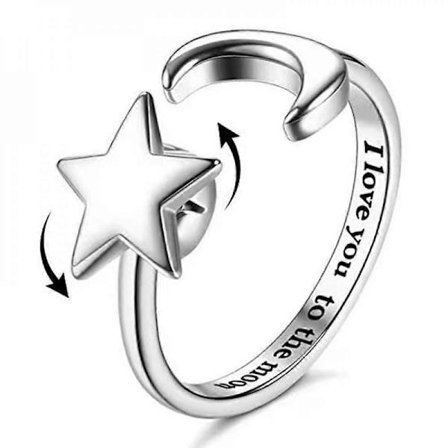 Finger Spinner Ringer Fidget Angst Ring for Kvinner Solsikke Lindrende Angst Ringer Roter Anti Stress Ring Leke For Jente