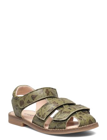 Addison Aop Sandal Green Wheat