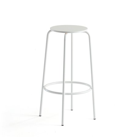 Barhocker TIMMY, Gestell weiß, Sitz weiß, H 730 mm