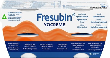 Fresubin YOcrème næringskrem aprikos-fersken 4x125 g