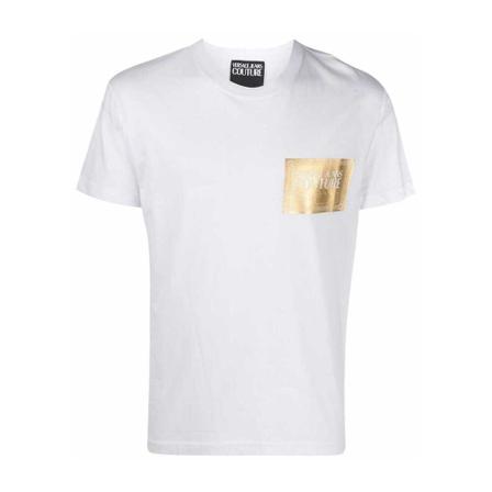 Versace Jeans Couture, T-Shirts Wit, Heren, Maat:M