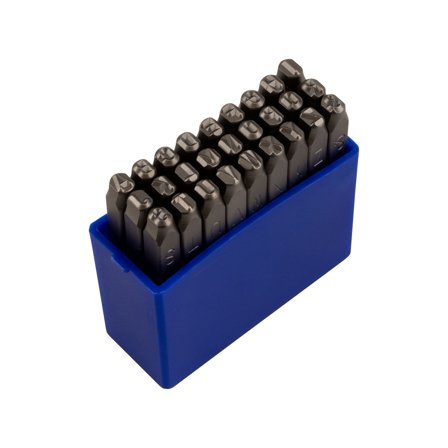 PELA 549852 Bokstavstans 4 mm, 27-pakk, Verksted & bil