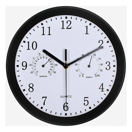 10-tommers metall vanntett utendørs veggklokke, stille sveipende bevegelse sikrer stille drift, perfekt for terrasse, hage eller baderomsdekorasjon