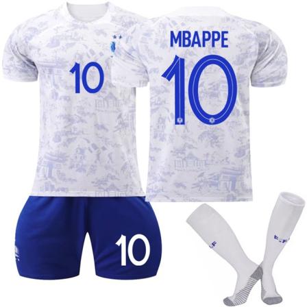 22 VM Frankrike drakt bortekamp nr 10 Mbappe sett / #M