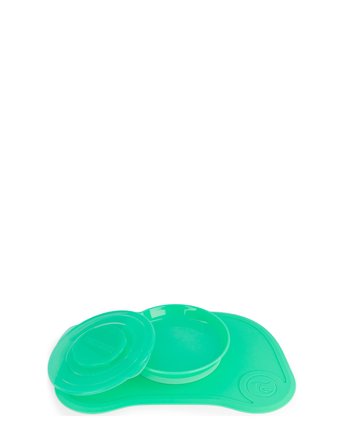 Twistshake Twistshake Click Mat + Plate 6+M Pastel Green - Green - ONE SIZE
