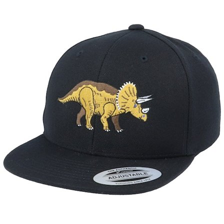Kiddo Cap - Schwarz snapback Cap - Kids Triceratops Black Snapback @ Hatstore