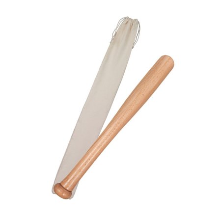 45 cm basebollträ i trä med jutepåse