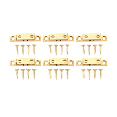 Messing Skabsdør Låsesæt med Guldfarvede Skruer til 42mm Skabe