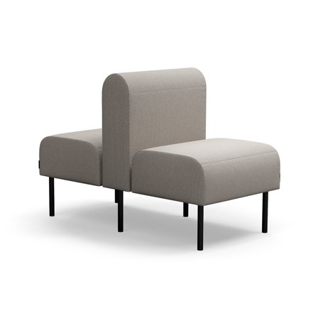 Modulsofa VARIETY, 1-Sitzer, doppelt, Stoff Blues CSII, taupe