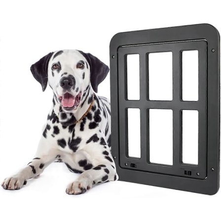 {xjxj}Kæledyrsdør til katte og hunde, kattelem med 2-vejs lås, holdbar, let at installere, kattedør