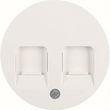 Hager 11812089 Midtbrikke for R.1, R.3 og R.C Hvit, 2 moduler, Strømbrytere & vegguttak