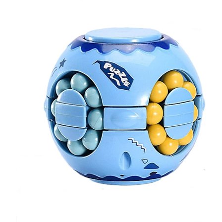 in1 Roterende Fidget Spinner Magic Bean Infinity Cube Stress Relief Ball Voksne Barn Unisex-Barn Pedagogisk Puslespill Cube Leker (Blå)[YATOY]