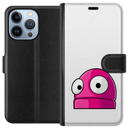 Kompatibel Tegnebogsetui til Apple Apple iPhone 13 Pro Rosa tegneseriefigur med store øjne i legende og humoristisk stil