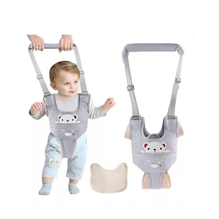(Grå) Baby Walker Bærehåndtag Hjælpebælte Justerbar Baby Walker Sikkerhedsbælte Stå Wal