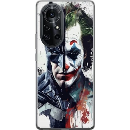 Yhteensopiva Puhelinkuori Huawei Huawei nova 8 Pro Jakettu muotokuva Batmanista ja Jokerista dramaattisessa kuvituksessa, kuvankaunis supersankariteem