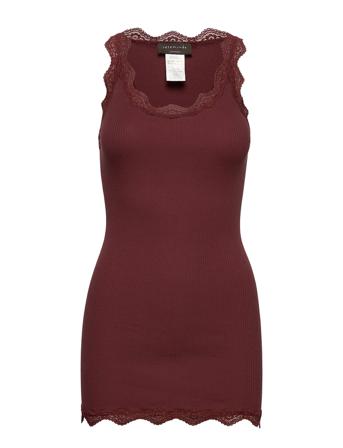 Top Long W/Vintage Lace Red Rosemunde