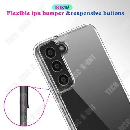 Samsung Galaxy S22+ Deksel Mobilskal TD - Oljebestandig TPU med Metallstruktur - 1 Stykke[D]