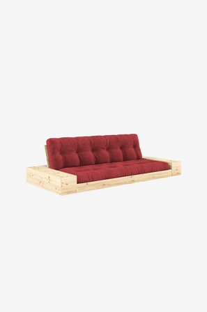 Karup Design - Base Sovesofa m. 2 sidebokser Tre-seter - Rød - Sovesofaer - Fra Homeroom