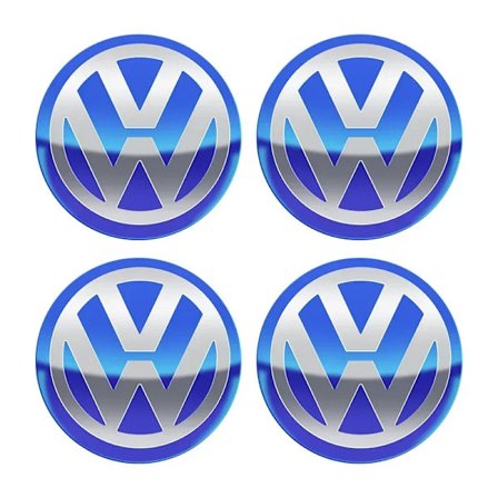 Navkapsel-klistermærke til bilhjul, Volkswagen, VW, CC, GTI, Polo, Golf, Touareg, Passat, Magotan, Tiguan, 56 mm, 4 stk.