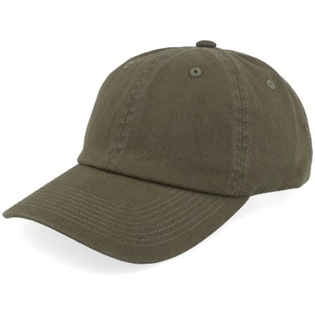 Equip - Kids Olive Washed Dad Cap Unconstructed Green Cap - @ Hatstore