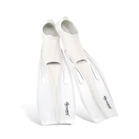 Profesjonelle Voksne Freediving Snorkling Finner Unisex Svømmefinner Dypdykking Utstyr Finne (hvit)