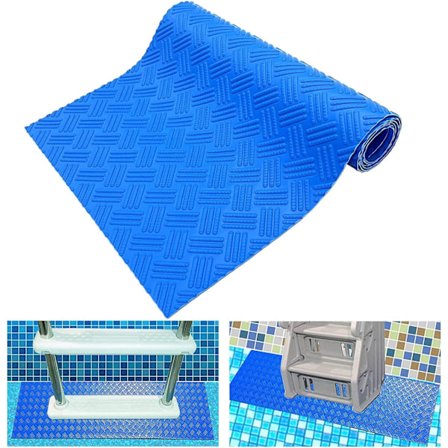 Skridsikker måtte til swimmingpooltrappe 23 × 90 cm PVC-trappemåtte Swimmingpool med skridsikker tekstur Skridsikker måtte til våde områder indendørs 