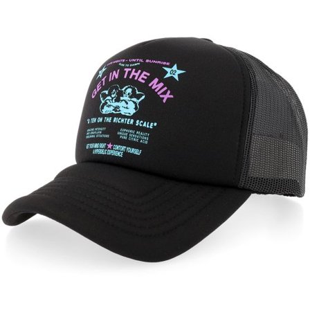 HUF - Svart trucker Keps - After Midnight Black A-Frame Foam Trucker @ Hatstore