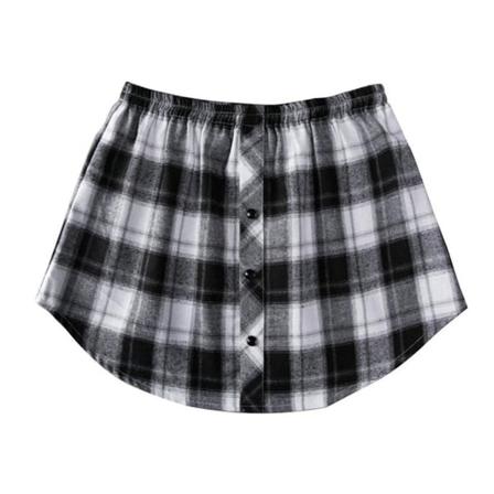 Paidan pidennys Säädettävä kerrostus Fake Topit Alaosa lakaisuhelma joustavalla vyötäröllä White Black L