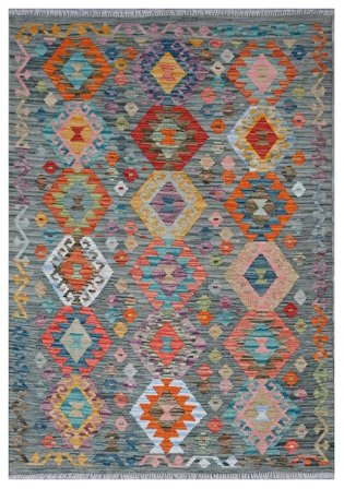 Kilim Afghan Old Style Rug Hand Woven 122X176 Afghanistan