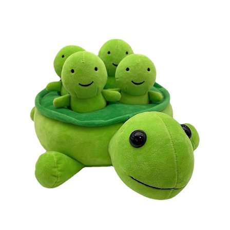 Varhaiskasvatuksellinen palapeli vihreä kilpikonna pehmolelu