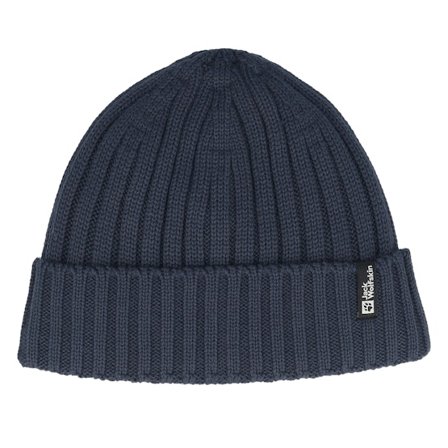 Jack Wolfskin - Blu cuff Beanie - Rib Knit Beanie Midnight Sky Cuff @ Hatstore