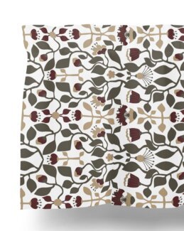 Kappe metervare Blomster Beige