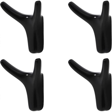 4-pak kraftige vægmonterede knager i zinklegering - dekorative håndklædekroge med skruer til ophængning af tøj, håndklæder, tasker, mat JGP