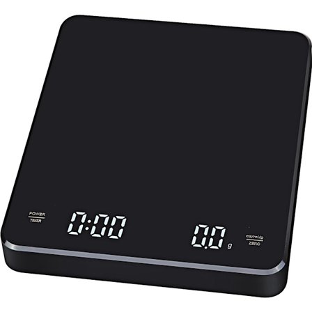 Precision Köksvåg 3kg 0.1g USB Uppladdningsbar Digital med Timer Kompatibel med Braun Svart